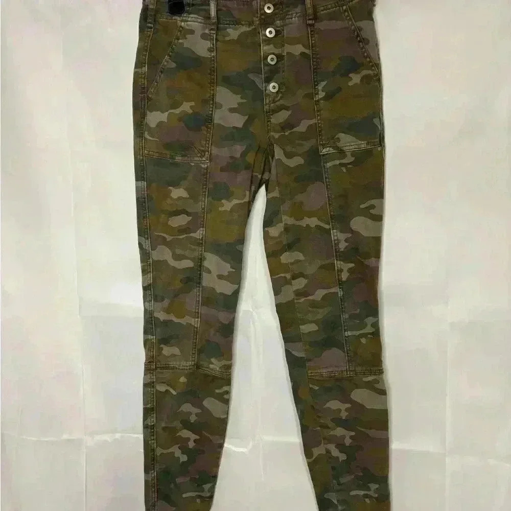 Womens size 27 Anthropologie slim camo cargo pants, #J378 - Picture 2 of 5